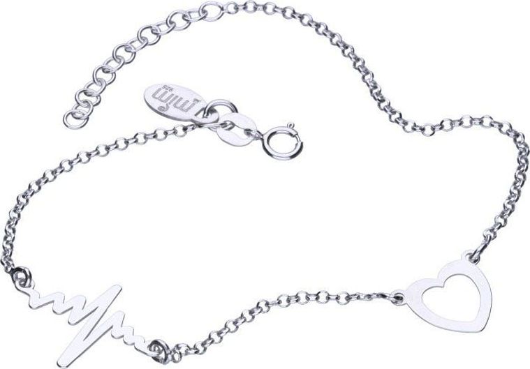 Lovrin Srebrna bransoletka 925 linia życia i serce 1,88g