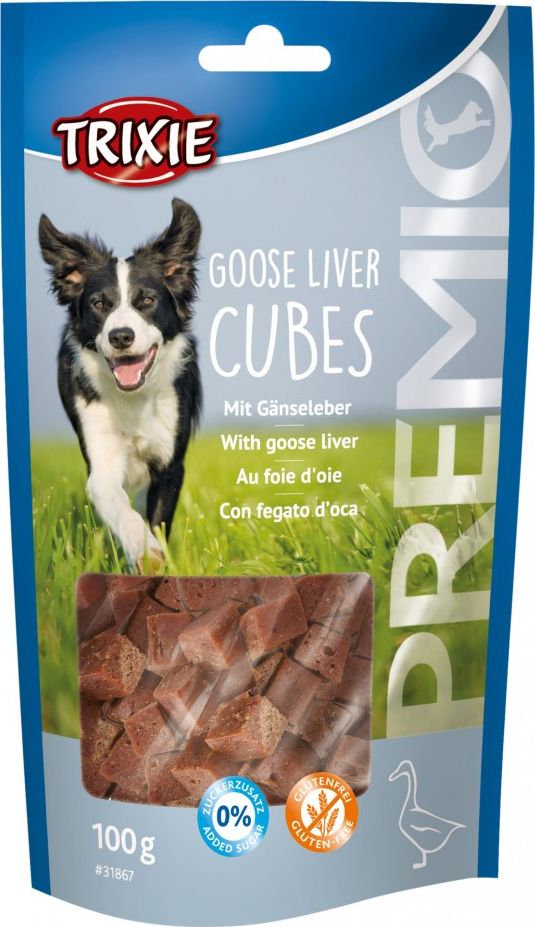 Trixie Przysmak PREMIO Goose Liver Cubes, z gęsiną i wątróbką, 100 g
