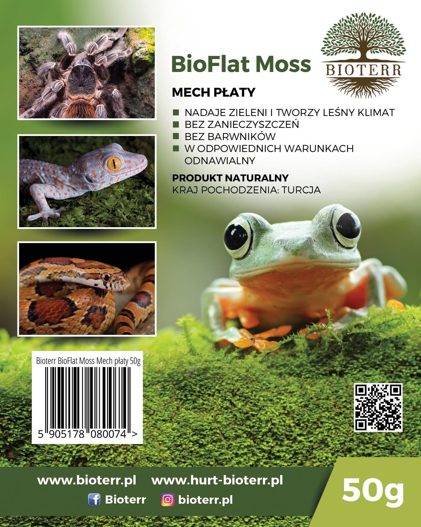 Bioterr BioFlat Moss Mech płaty 50g