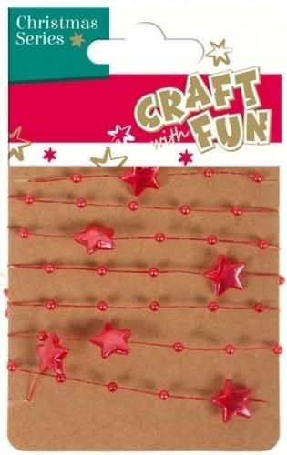 Craft with Fun Ozdoba dekoracyjna łańcuch gwiazdki mix