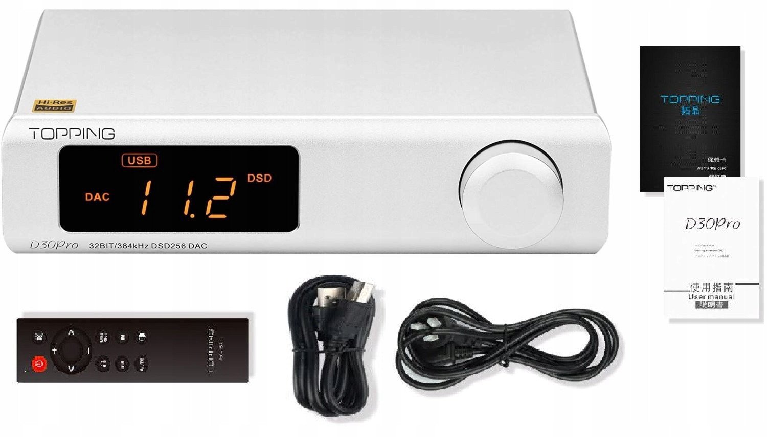 Topping D30 Pro Kolor: Srebrny