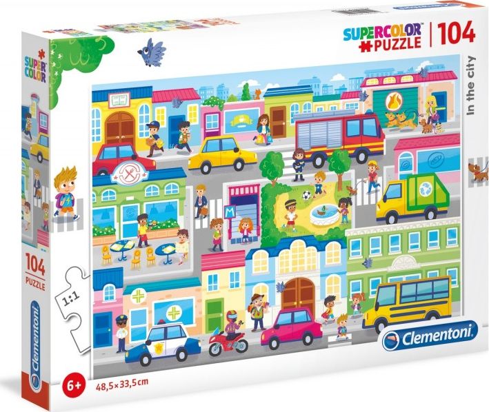 Clementoni Puzzle 104 elementy Super Kolor - W mieście