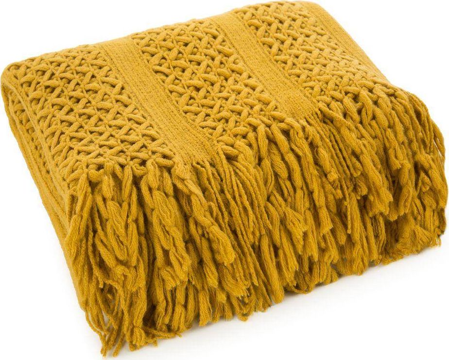 Eurofirany Koc 130 x 170 Akrylowy Eurofirany Akryl1 Musztarda