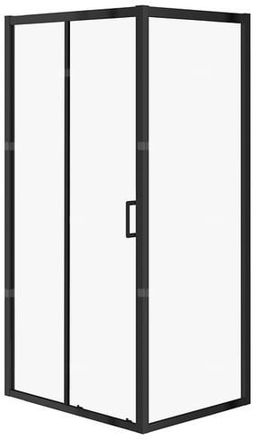 KABINA PRYSZNICOWA ARTECO CZARNA PRZESUWNA 100X80X190 SZKŁO TRANS
