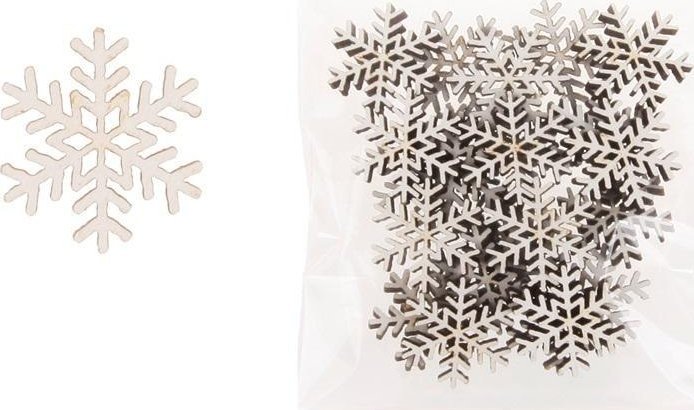 Dekoracja drewniana 24szt Śnieżka