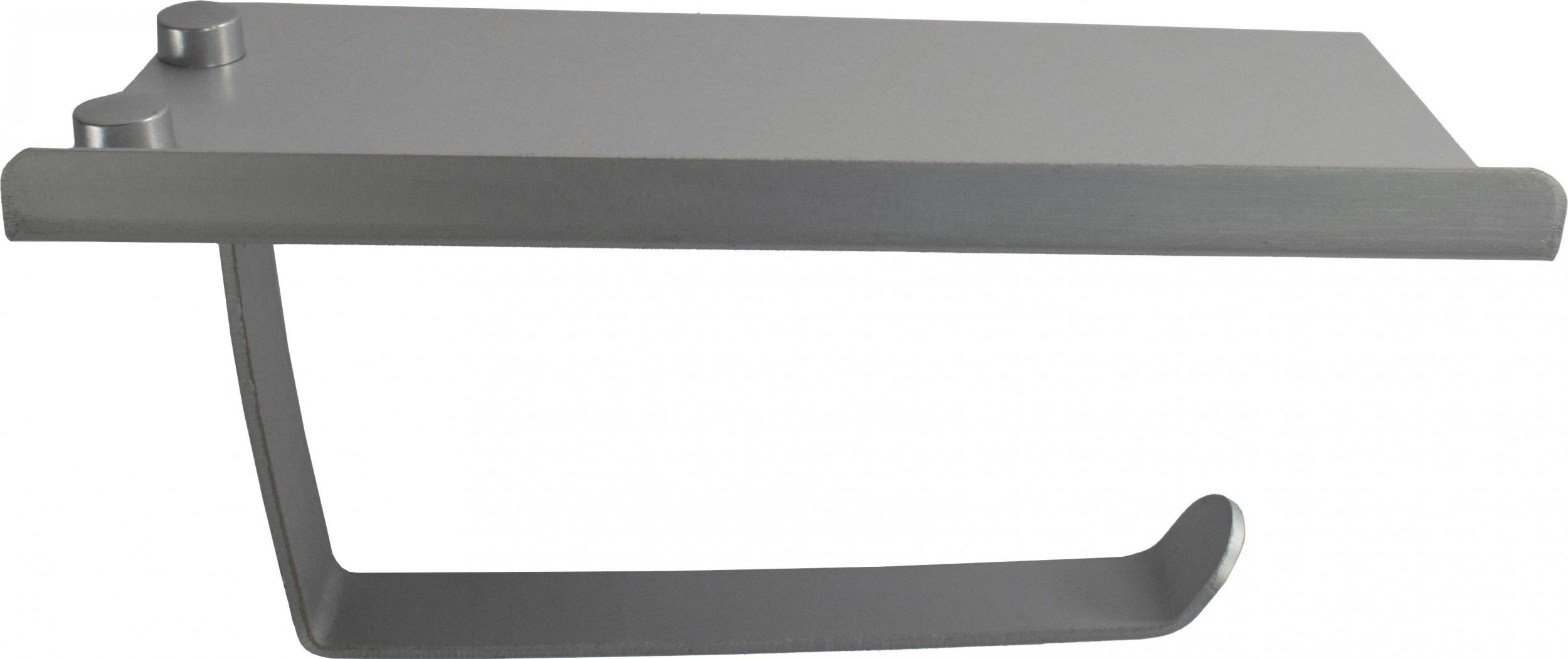 Sepio Uchwyt na papier toaletowy z półką Srebrną