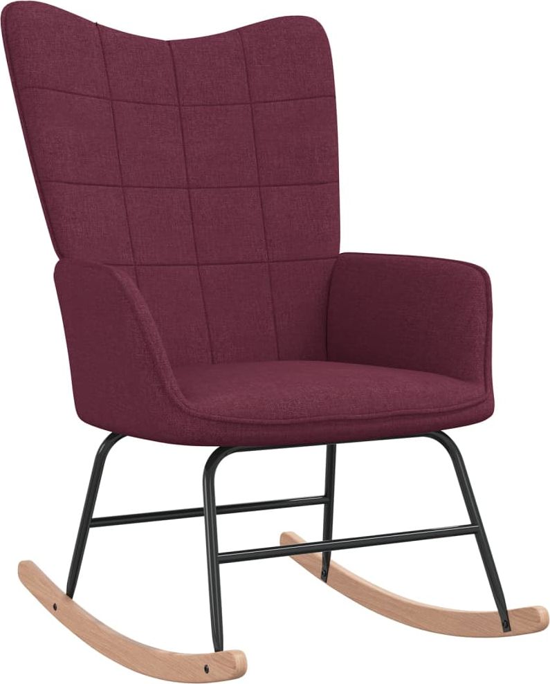vidaXL Fotel bujany, fioletowy, obity tkaniną