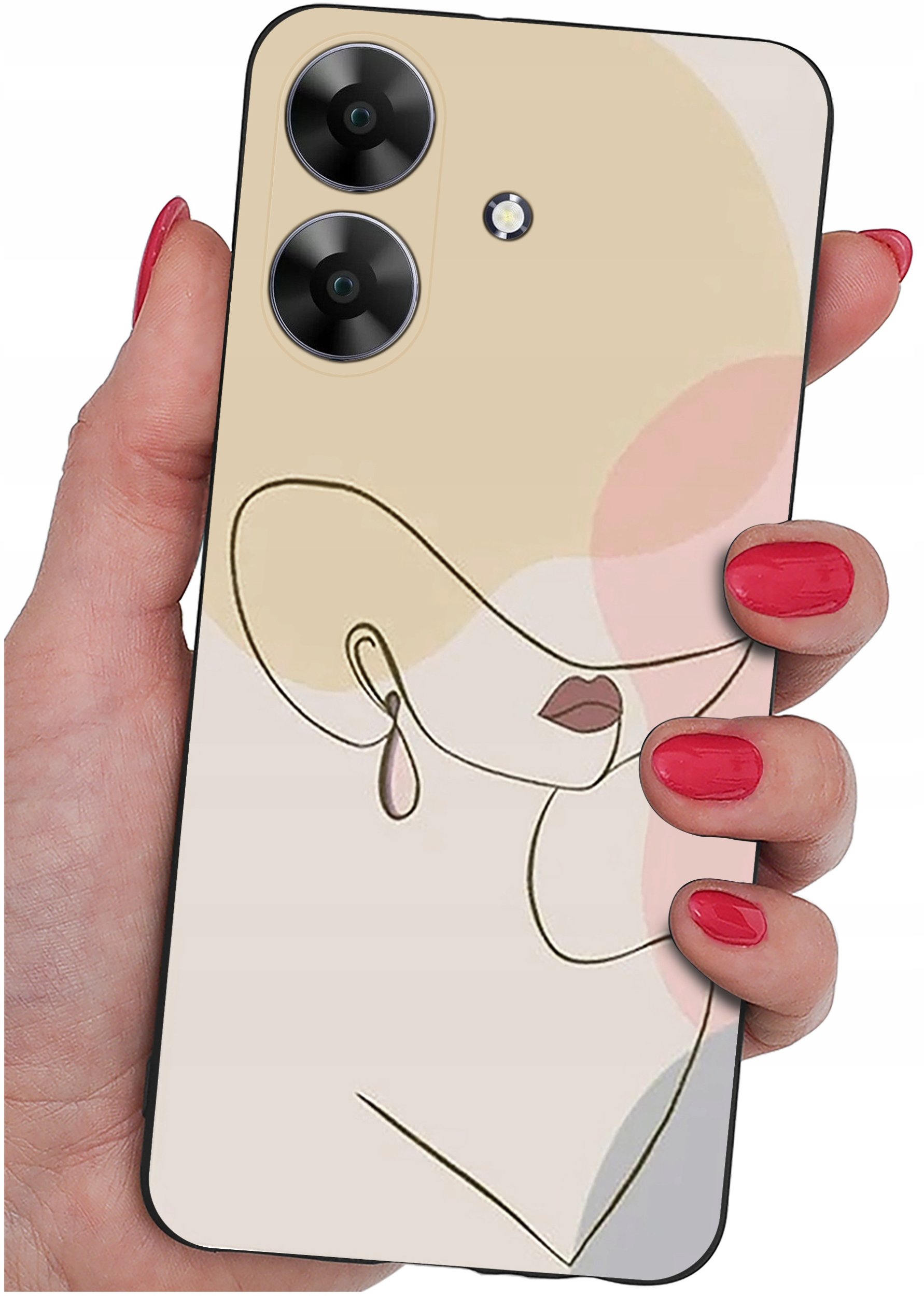 ETUI do Realme Note 60 CASE WZORY | SILIKONOWE MATT CASE + SZKŁO 9H