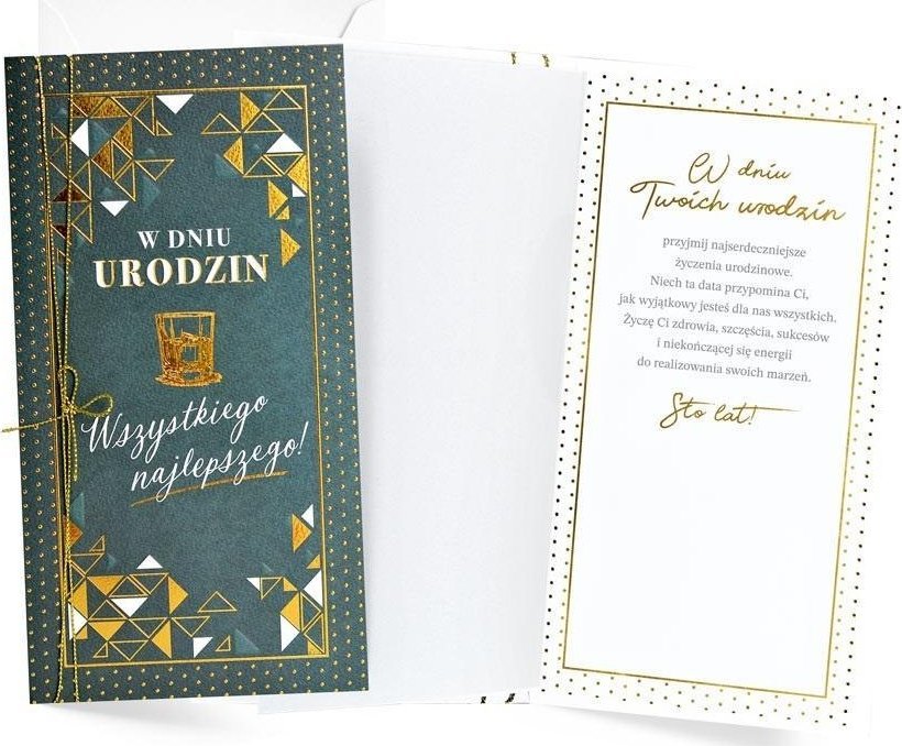 Karnet W dniu urodzin męskie