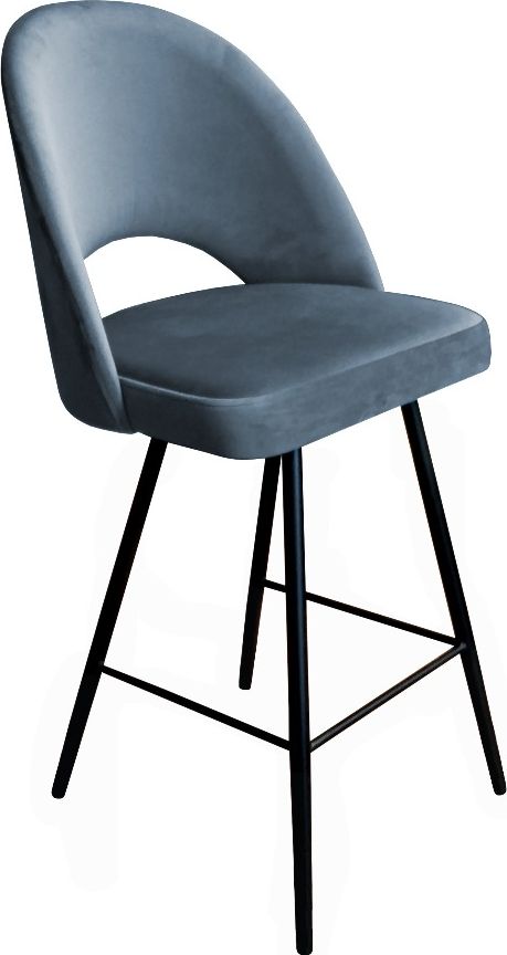 Atos Hoker ISKAR BL VELVET ciemno szary z oparciem ATOS