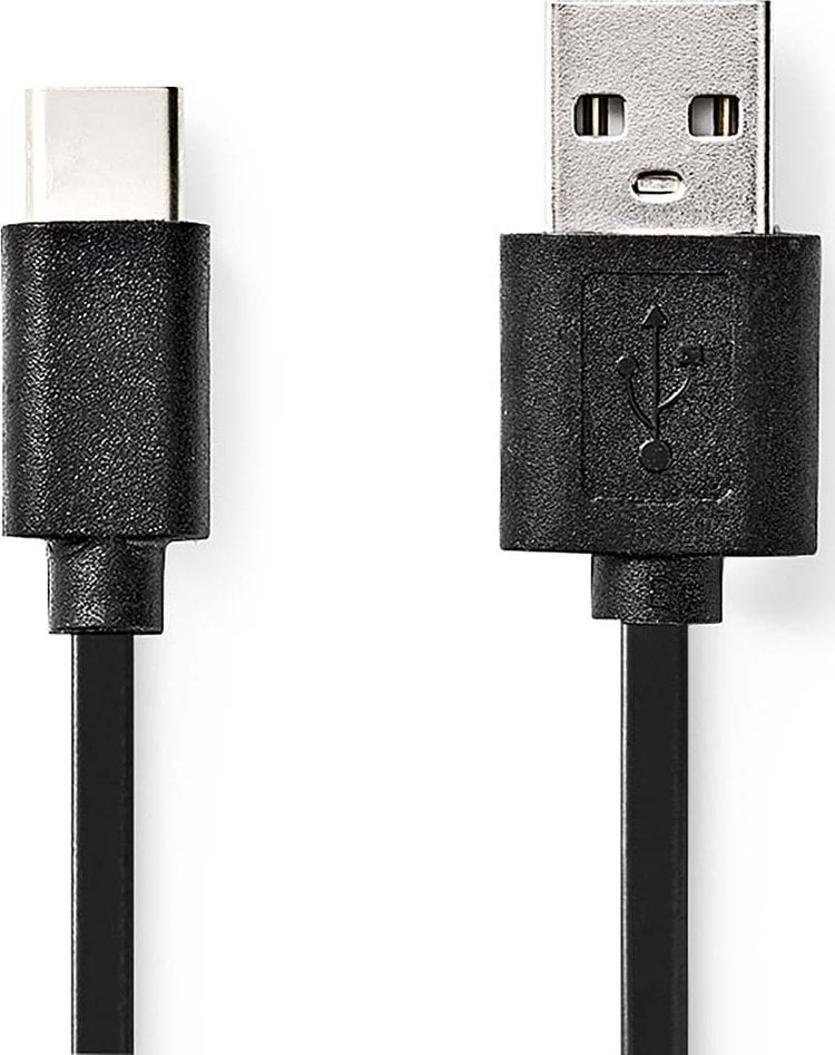 Kabel USB Nedis USB-A - USB-C 1 m Czarny (CCGL60600BK10)
