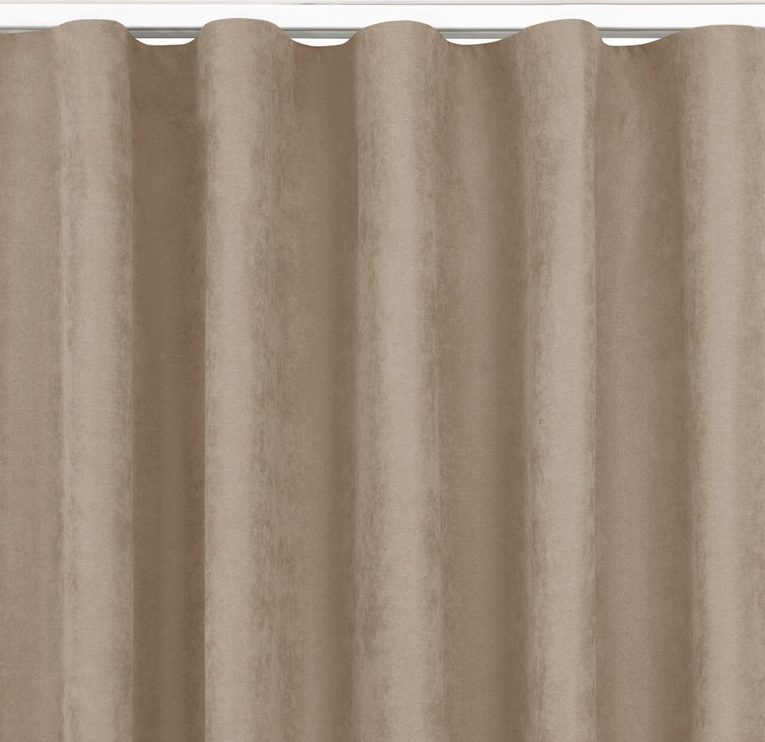 Homede Homede Zasłona MILANA szenilowa na taśmie wave 220x225 beżowa