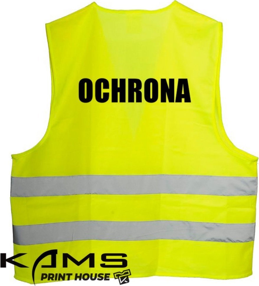 R.E.I.S. Kamizelka OCHRONA - kamizelka ostrzegawcza z napisem - seledynowy 8XL