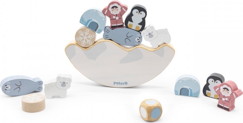 Viga Toys Gra Balansujące Zwierzęta Arktyczne Układanka