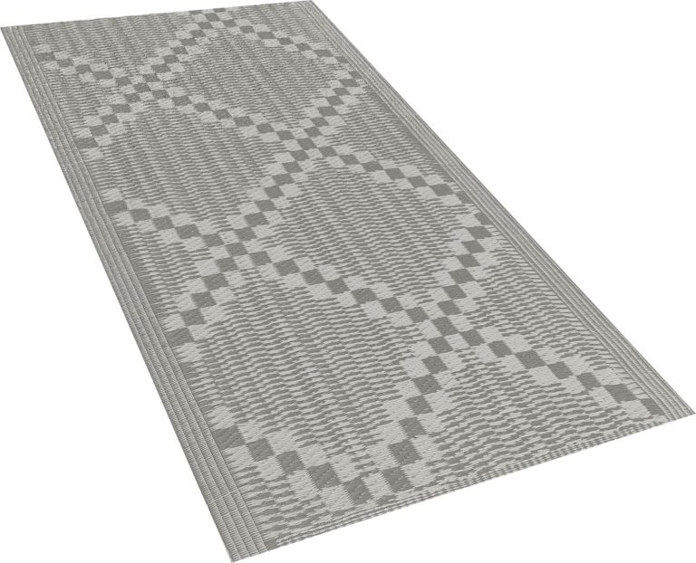 Beliani Dywan zewnętrzny 60 x 105 cm szary JALNA