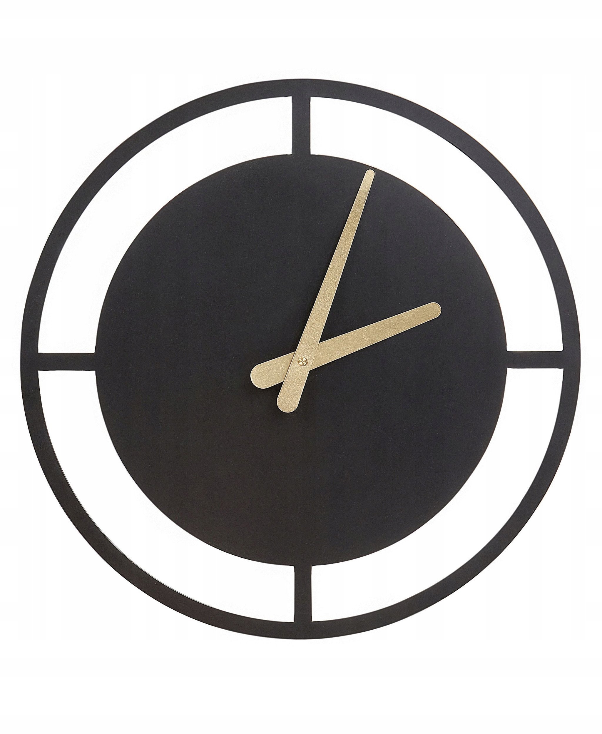 Beliani Zegar ścienny TRIENT 40 cm Metal Czarny