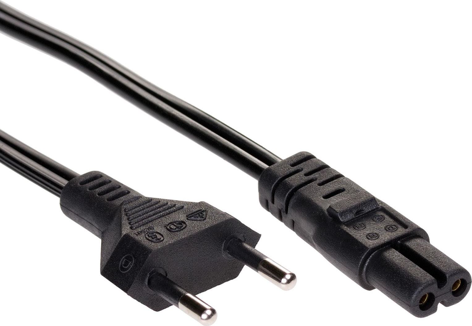 Kabel zasilający Akyga Euro M, C7 0,50m, kolor czarny (AK-RD-04A)