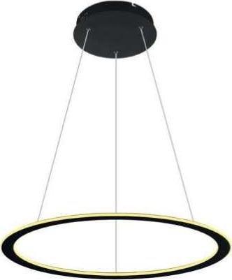Lampa wisząca Mdeco LAMPA wisząca SLIM/000032/3000/B MDECO okrągła OPRAWA ring ZWIS LED 114W 3000K metalowy czarny