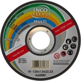 Inco Flex tarcza uniwersalna metal, pcv, beton 125x1,0mm (M415-125-1.0-22A60Rm)