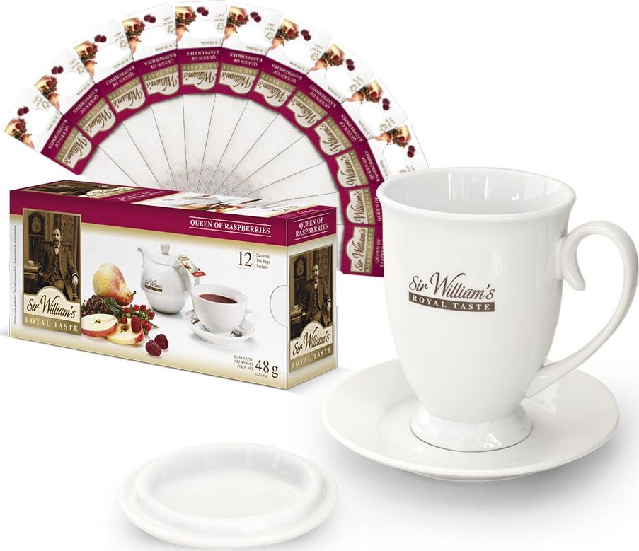 Sir Williams Zestaw do zaparzania Sir Williams Royal Taste Queen Of Raspberries + Kubek z wieczkiem