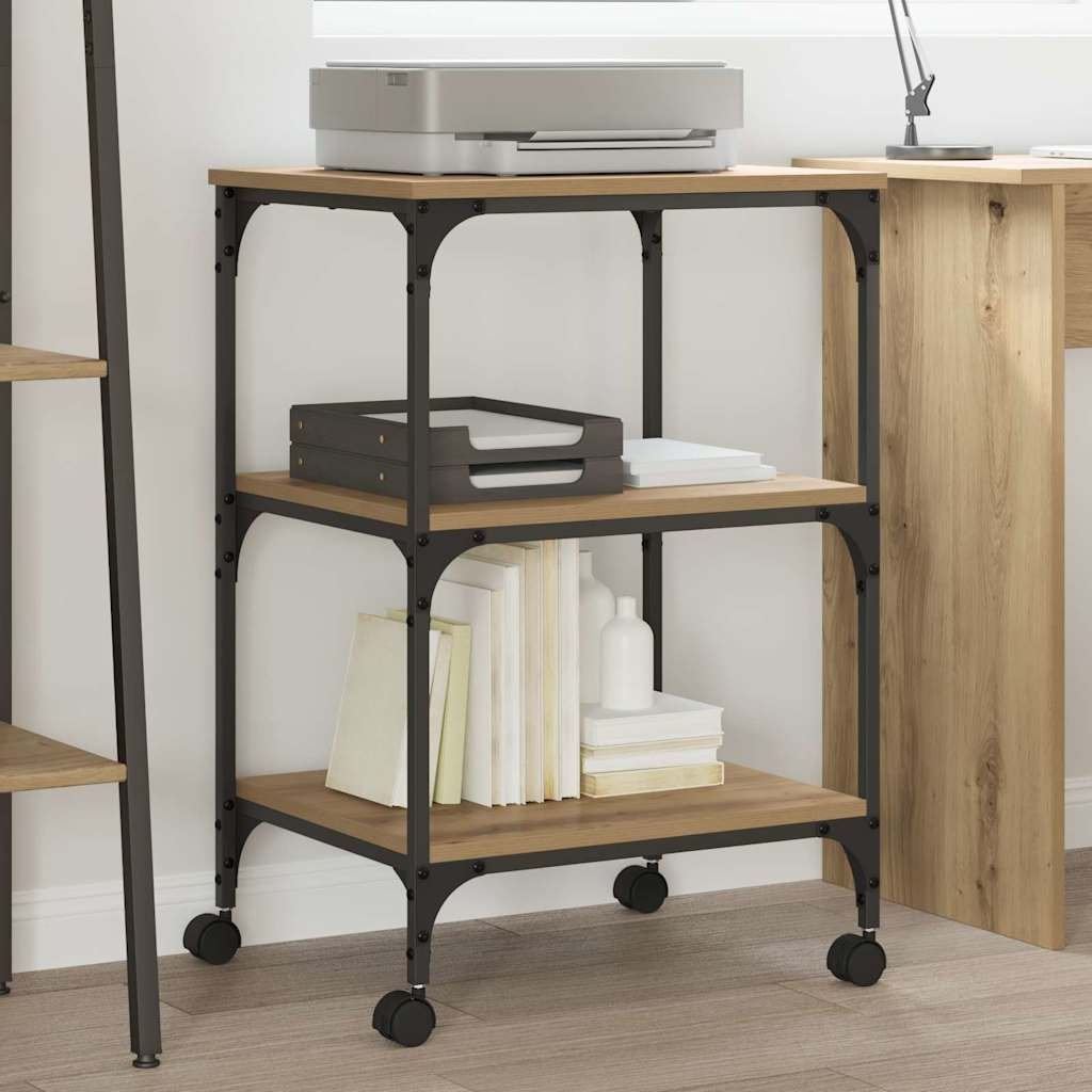 vidaXL Stojak na drukarkę Dąb rzemieślniczy 50 x 41 x 75 cm