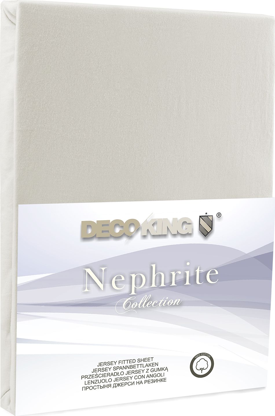 Decoking Prześcieradło Jersey Nephrite Ecru r. 90x200 cm
