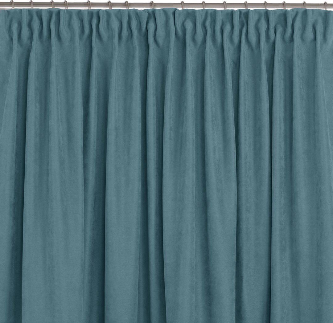 Homede Homede Zasłona MILANA szenilowa na taśmie smok 560x175 błękitna wzór 3