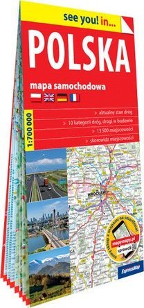 Polska mapa samochodowa 1:700 000