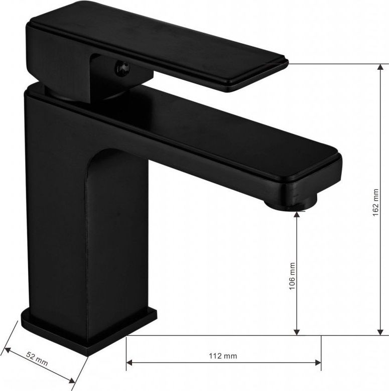 Bateria umywalkowa Mexen Mino stojąca czarny