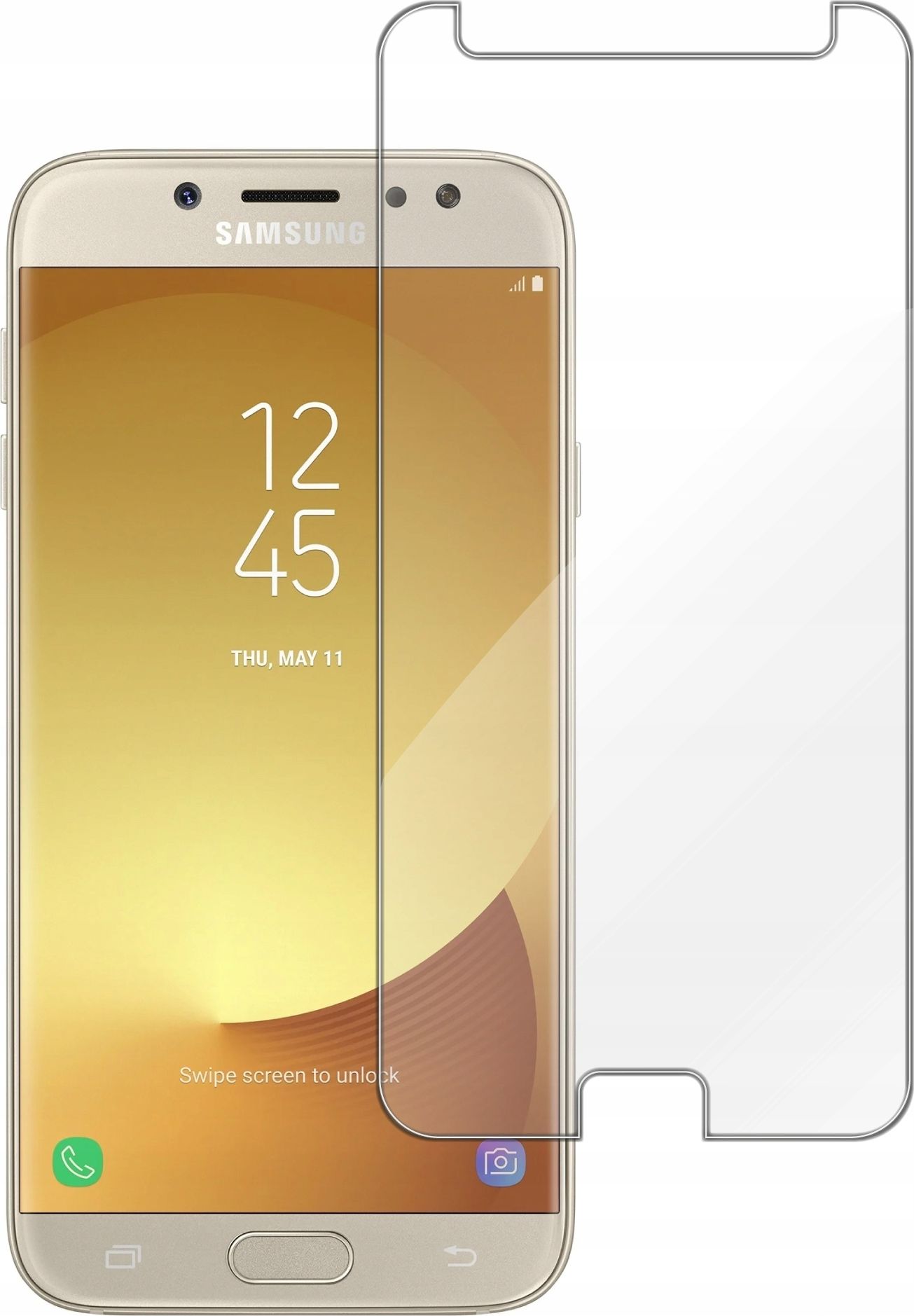 etumi Szkło Hartowane Do Samsung Galaxy J7 2017 | Szybka Szkiełko Ochronne Na Ekran Twarde Płaskie Przód / Ochrona Matrycy Telefonu Glas0090