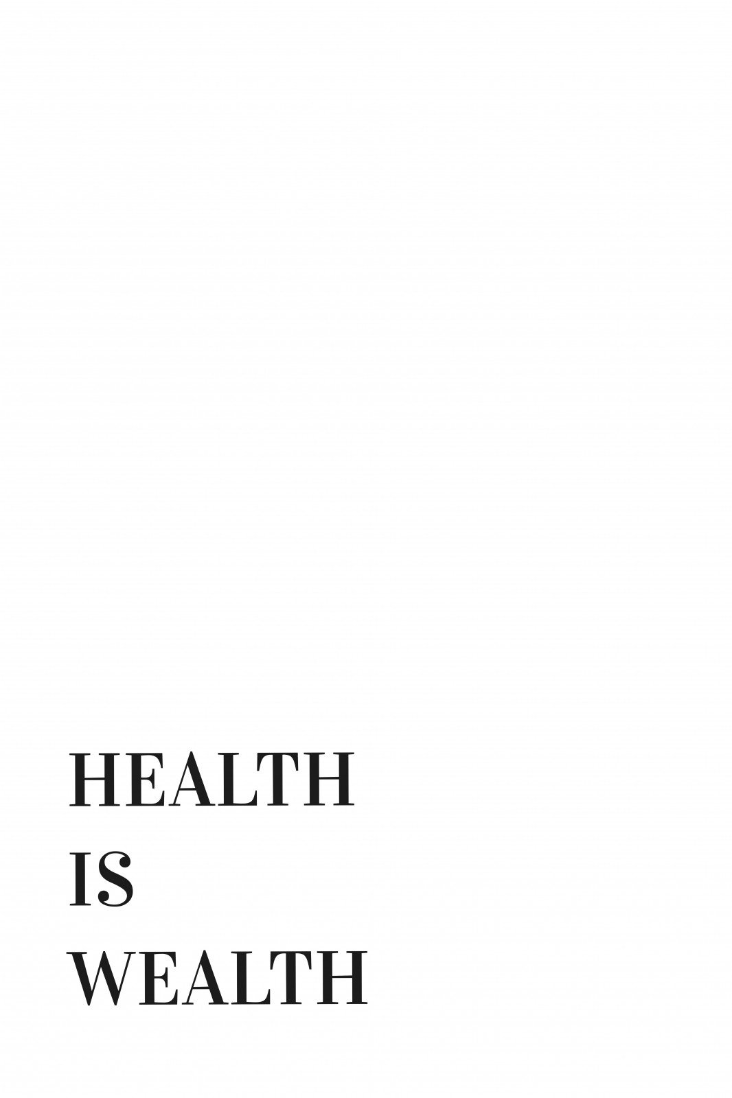 Plakat 61x91,5cm Z Napisami Nowoczesny Cytat Health Is Wealth