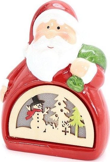 Dekoracja Mikołaj ze światłem LED