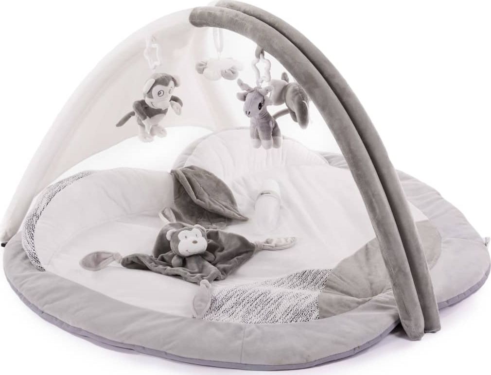 Bo Jungle Bo Jungle Mata edukacyjna dla bliźniąt Apple, szara