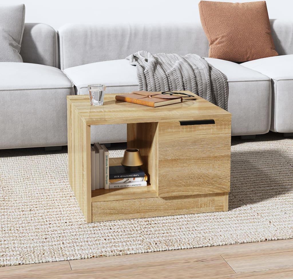 vidaXL vidaXL Stolik kawowy, dąb sonoma, 50x50x36 cm, materiał drewnopochodny