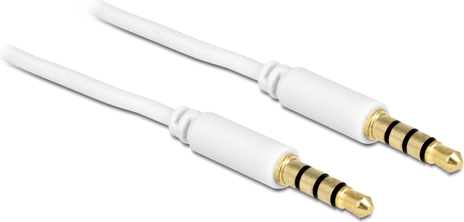 Kabel Delock Jack 3.5mm - Jack 3.5mm 2m biały (83441)