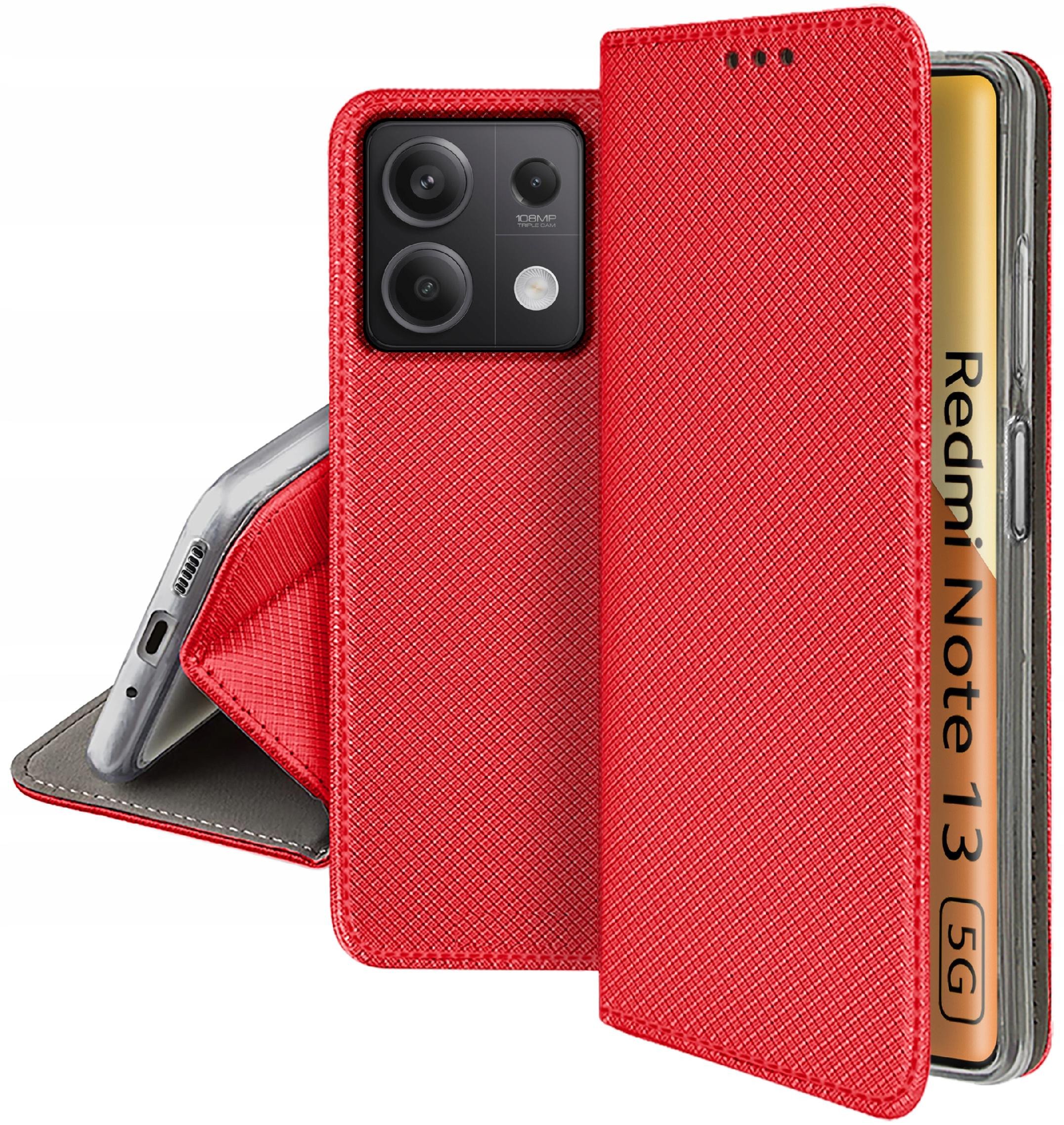 Etui do Xiaomi Redmi Note 13 5G SMART MAGNET CASE PORTFEL + SZKŁO 9H