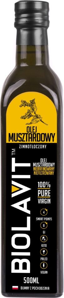 Bilovit Biolavit Olej musztardowy zimnotłoczony - 500 ml
