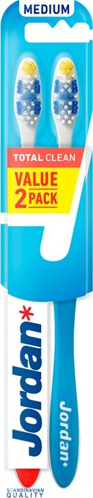 Jordan Szczoteczka do zębów Total Clean średnia 2 sztuki