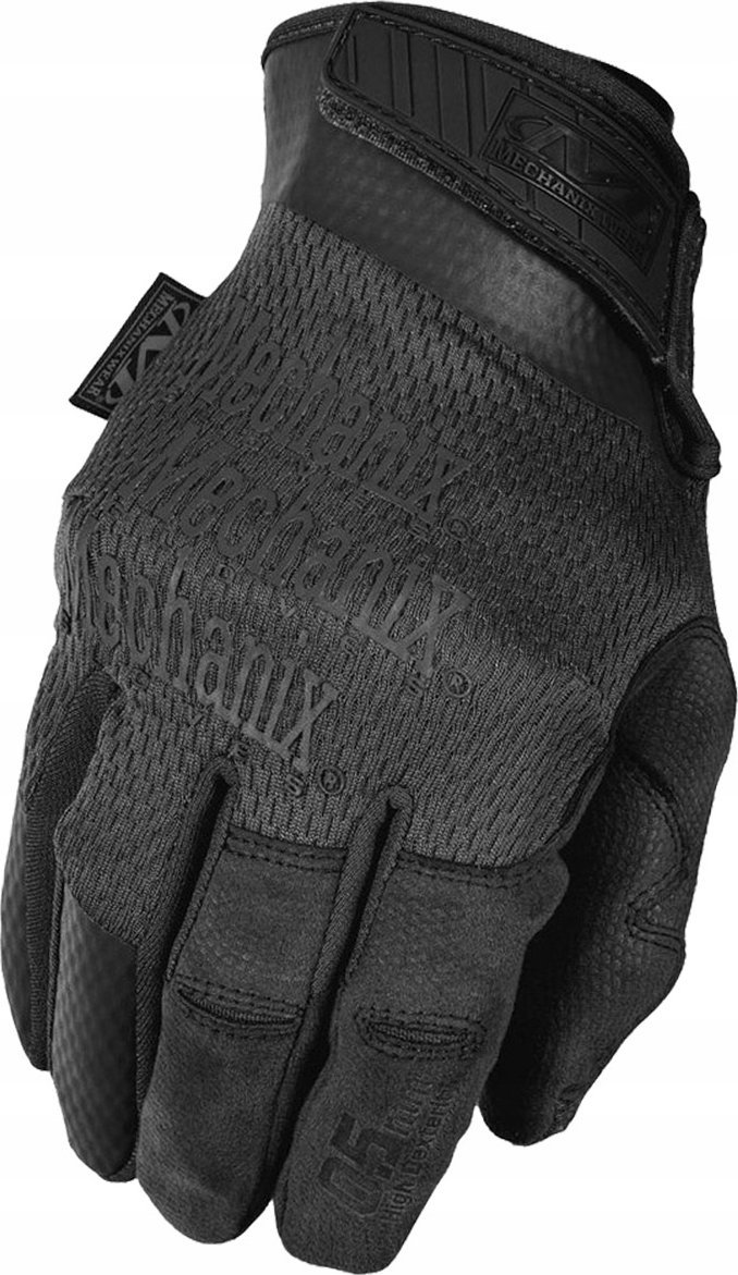 Mechanix Wear Mechanix Wear Pirštinės Mechanix Specialty 0.5 visos juodos L. 0,5mm storio delnas. Velcro, dirbtinė oda, TrekDry®, Lycra