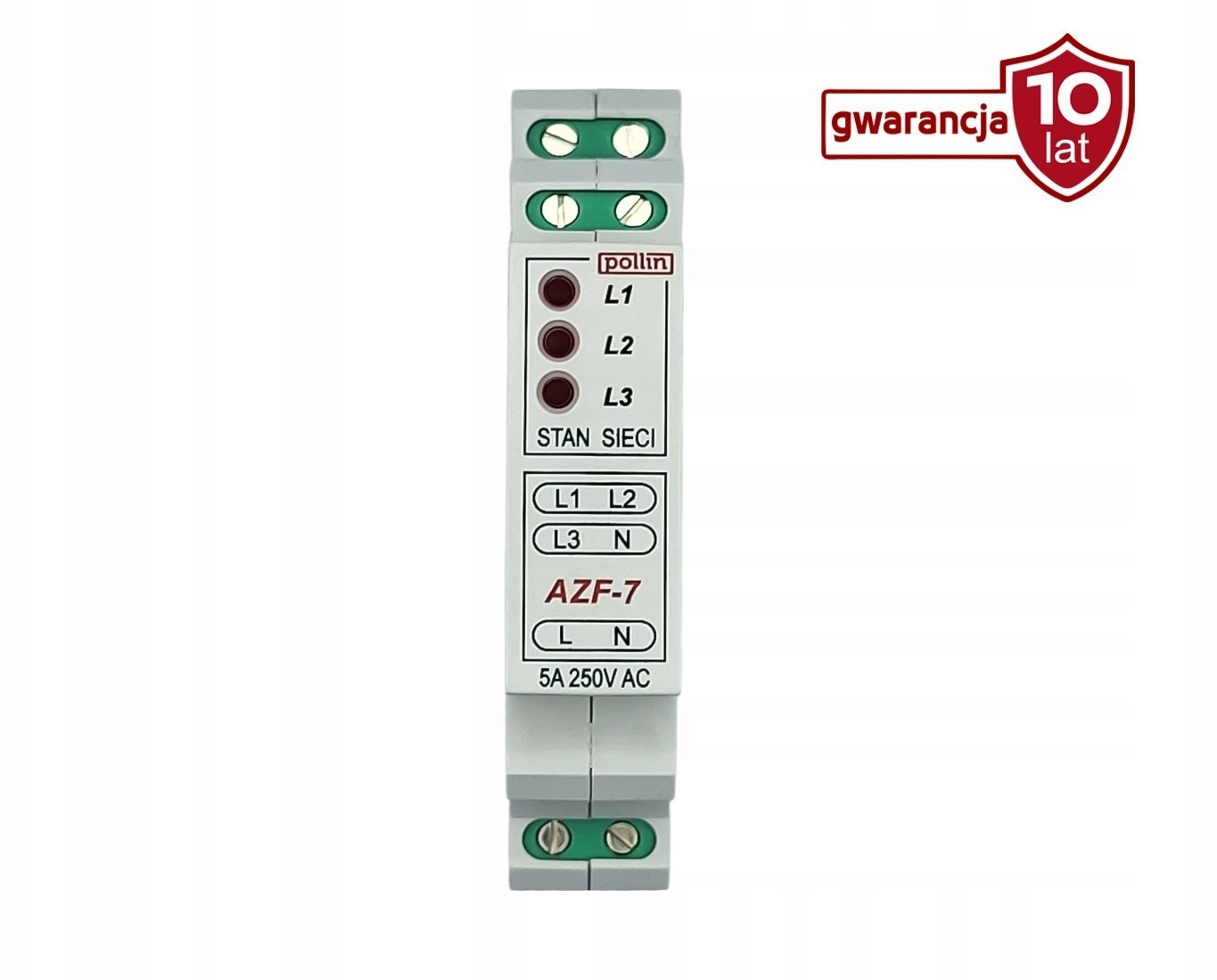 Pollin Automatyczny przełącznik faz AZF-7 5A 250V 1P TRMS, czas przełączenia ok. 100ms