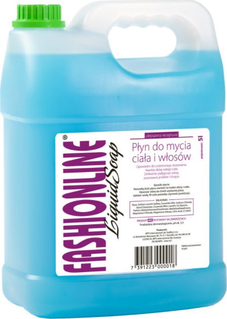 Fashionline Fashionline - Mydło w płynie do włosów i ciała, cedrowe - 5 l