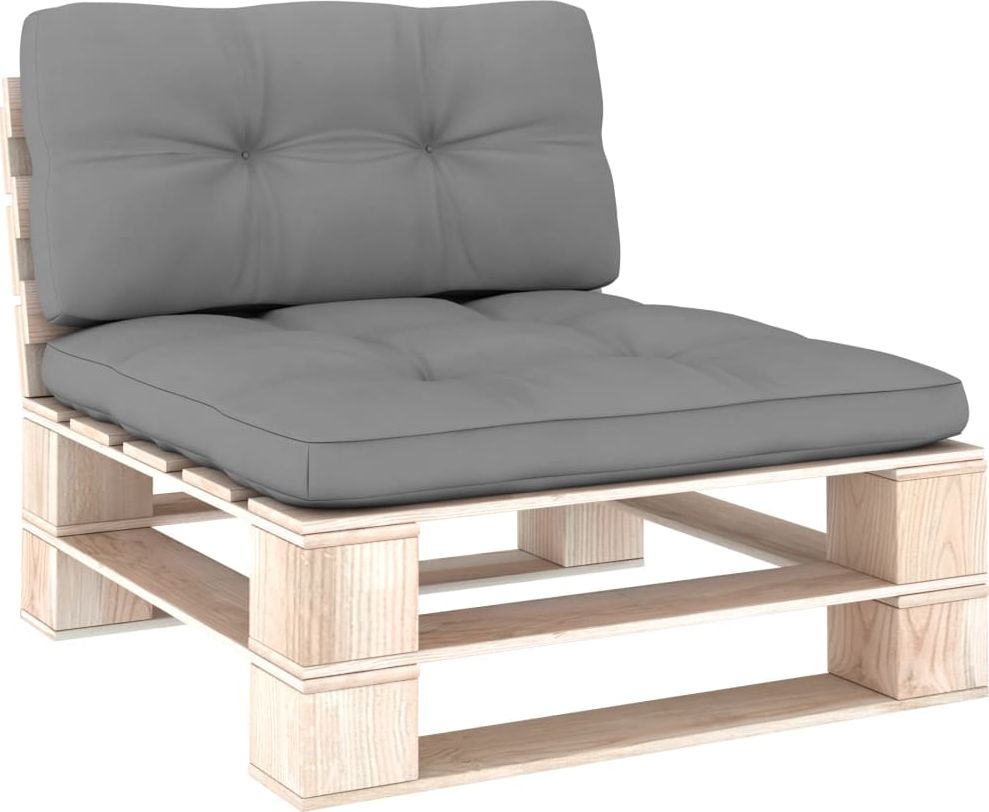 vidaXL Poduszki na sofę z palet, 2 szt., szare