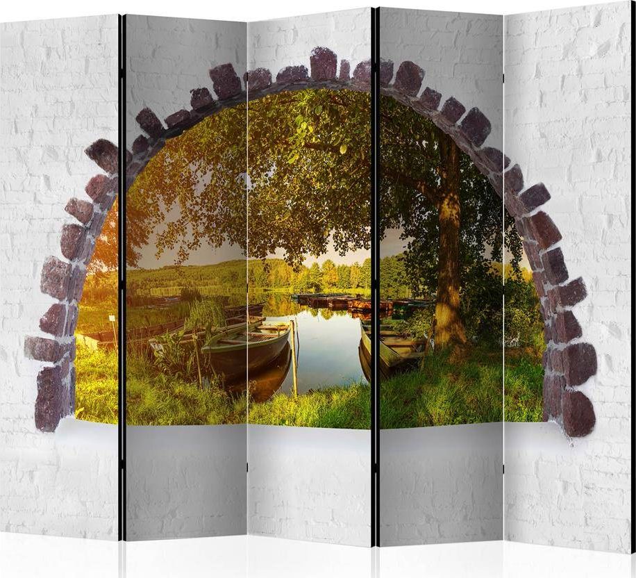 Artgeist Parawan 5-częściowy - Lato nad jeziorem II [Room Dividers] uniwersalny