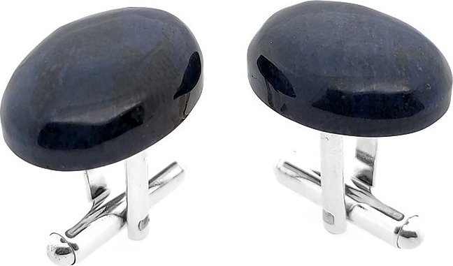 Manufakturaspinek Dumortieryt owalny (S835) Srebro [925] Spinki srebrne do mankietów [925]