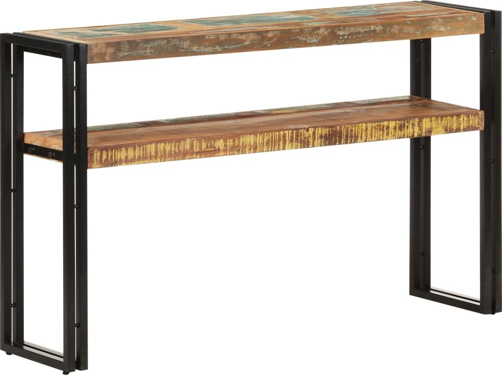 vidaXL Stolik konsolowy, 120 x 30 x 75 cm, lite drewno z odzysku