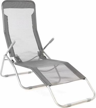 Garthen Regulowany leżak ogrodowy - szare