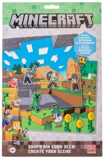 Minecraft Reusable Sticker set - Create your scene - 2 scenes included