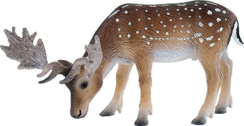 Figurka Bullyland Animal World - Jeleń czerwony gryzący trawę (64451)