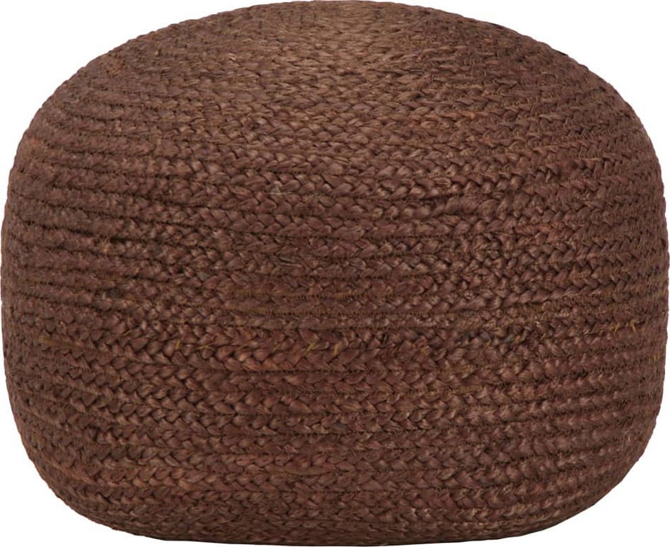 Elior Okrągła brązowa pufa wypoczynkowa - Azalia 3X