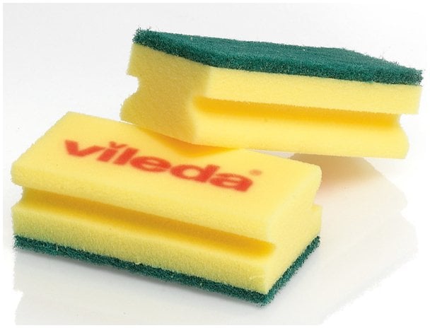 Vileda Scouring sponge, 15x7x5cm, green, PA/PE/PP, coarse scouring effect - (10 pcs.)